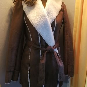 Brown Suede Kenneth Cole Winter Coat